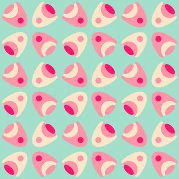 Abstract rounded ornament for decorating any surfaces or things. Seamless pat Stock Illustration