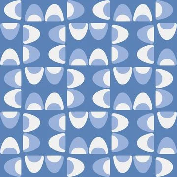 Abstract rounded ornament for decorating any surfaces or things. Seamless pat Stock Illustration