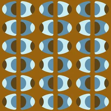 Abstract rounded ornament for decorating any surfaces or things. Seamless pat Illustrazione stock
