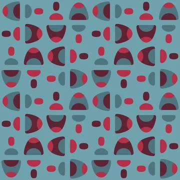 Abstract rounded ornament for decorating any surfaces or things. Seamless pat Stock Illustration