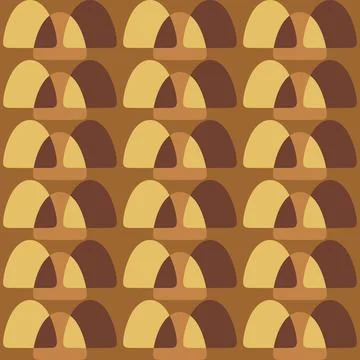 Abstract rounded ornament for decorating any surfaces or things. Seamless pat Stock Illustration