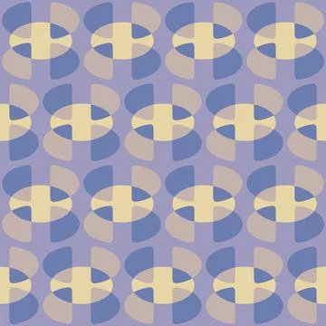 Abstract rounded ornament for decorating any surfaces or things. Seamless pat Stock Illustration