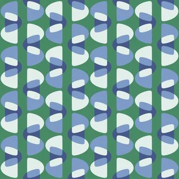 Abstract rounded ornament for decorating any surfaces or things. Seamless pat Stock Illustration