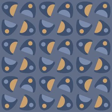 Abstract rounded ornament for decorating any surfaces or things. Seamless pat Illustrazione stock
