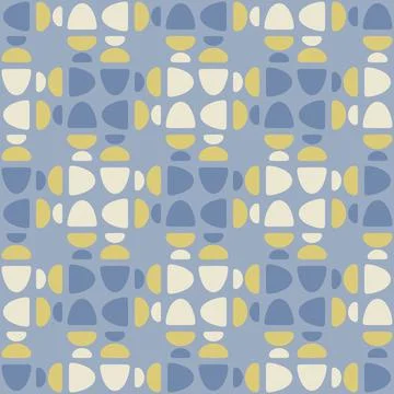Abstract rounded ornament for decorating any surfaces or things. Seamless pat Stock Illustration