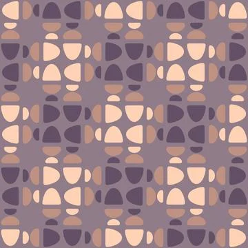 Abstract rounded ornament for decorating any surfaces or things. Seamless pat Stock Illustration