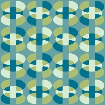 Abstract rounded ornament for decorating any surfaces or things. Seamless pat Stock Illustration