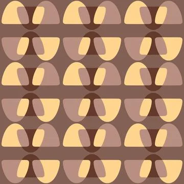 Abstract rounded ornament for decorating any surfaces or things. Seamless pat Stock Illustration