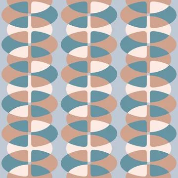 Abstract rounded ornament for decorating any surfaces or things. Seamless pat Stock Illustration