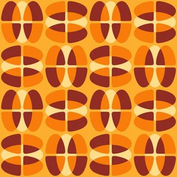 Abstract rounded ornament for decorating any surfaces or things. Seamless pat Stock Illustration