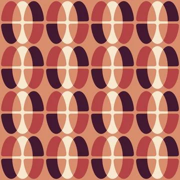 Abstract rounded ornament for decorating any surfaces or things. Seamless pat Stock Illustration