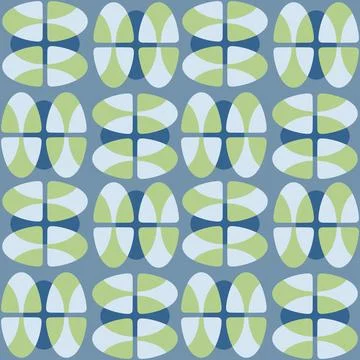 Abstract rounded ornament for decorating any surfaces or things. Seamless pat Stock Illustration