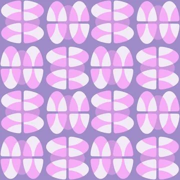 Abstract rounded ornament for decorating any surfaces or things. Seamless pat Stock Illustration