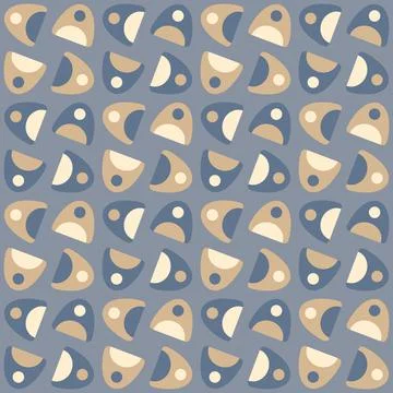 Abstract rounded ornament for decorating any surfaces or things. Seamless pat Stock Illustration