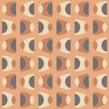 Abstract rounded ornament for decorating any surfaces or things. Seamless pat Stock Illustration