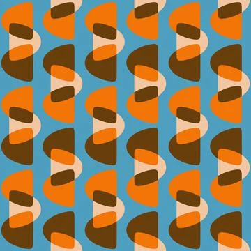 Abstract rounded ornament for decorating any surfaces or things. Seamless pat Stock Illustration