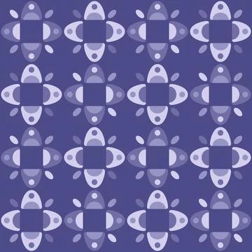 Abstract rounded ornament for decorating any surfaces or things. Seamless pat Stock Illustration