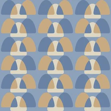 Abstract rounded ornament for decorating any surfaces or things. Seamless pat Stock Illustration