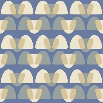 Abstract rounded ornament for decorating any surfaces or things. Seamless pat Stock Illustration