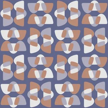 Abstract rounded ornament for decorating any surfaces or things. Seamless pat Stock Illustration