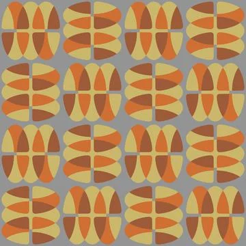 Abstract rounded ornament for decorating any surfaces or things. Seamless pat Stock Illustration