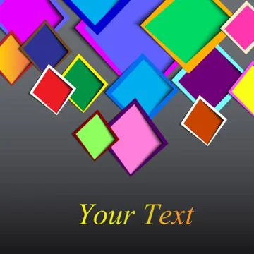Abstract Rounded rectange text boxes with colorful background design Stock Illustration