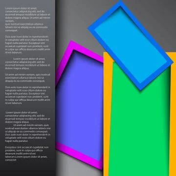 Abstract Rounded rectange text boxes with colorful background design Stock Illustration