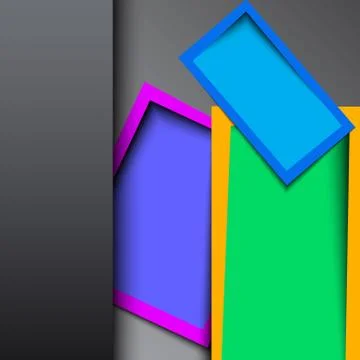 Abstract Rounded rectange text boxes with colorful background design Stock Illustration