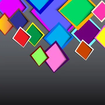 Abstract Rounded rectange text boxes with colorful background design Stock Illustration