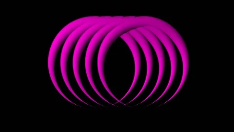 Abstract rounded shape animated by multiplication Vidéo 141218877
