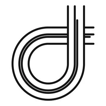 Abstract rounded shape with lines forming a modern logo Stockillustratie