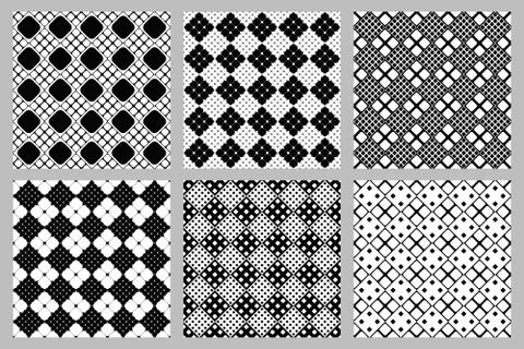 Abstract rounded square pattern background design set 스톡 일러스트