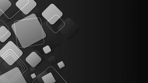 Abstract rounded squares floating background with copy space animation Видео 339284545