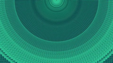 Abstract rounded wire shape in motion. 3d rendering seamless loop animation HD Stock Footage 232768472