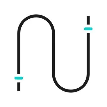 Abstract route icon. Concept of path, journey, and progress. Stock Illustration