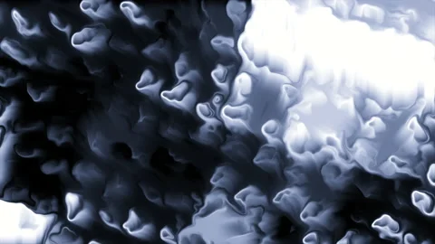 Abstract rows of moving liquid paint strokes. Motion. Rotating surface with Stock Footage 223209493