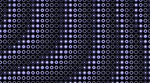 Abstract rows of small same size rings on a dark background. Design. Spinning Illustrazione stock