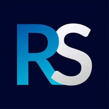 Abstract RS letter logo design template. Vector Logo Illustration. Stock Illustration