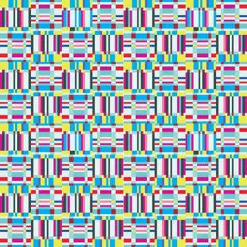 Abstract ruffle geometric seamless pattern. Pixel blink texture Stock Illustration