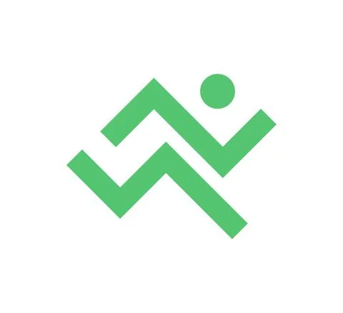 Abstract running man logo vector design template 스톡 일러스트