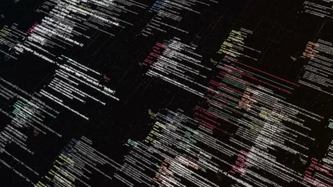 Abstract running random lines of abstract code. Animation. Tons of changing and Stock Footage 139373253