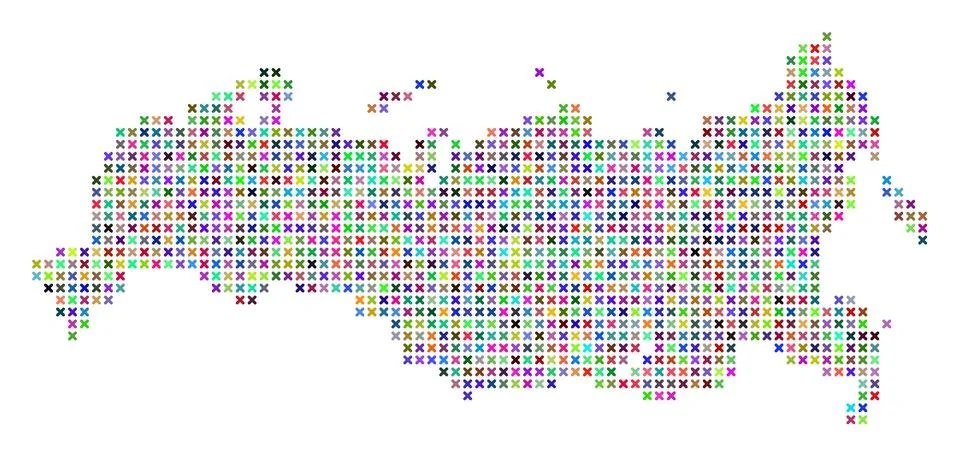 Abstract Russia Map Illustrazione stock