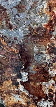 Abstract Rust and Corrosion Texture on Marine Steel Surface Stock Photos