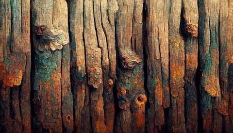 Abstract rusty old wood background. Digital illustration Stock Illustration