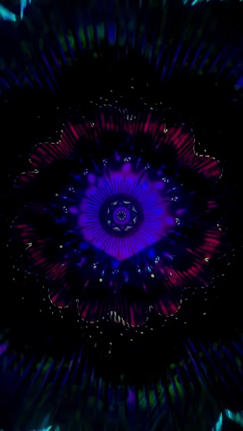 Abstract sacred geometry motion with abstract ceremonial pattern ideal visuals Stock Footage 319081572