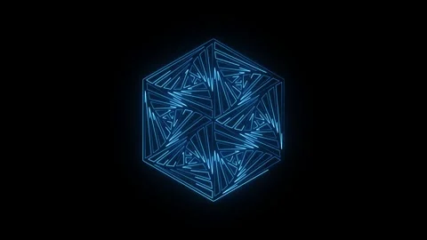 Abstract sacred geometry portal visualizer loop 4k stock footage. Stock-Footage 341275850