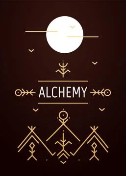 Abstract sacred poster Stock Illustration