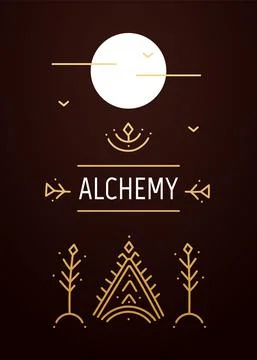 Abstract sacred poster Stock Illustration