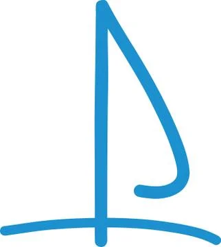 Abstract sailboat Stock Illustration