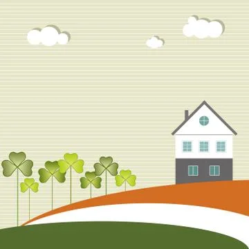 Abstract Saint Patrick's Day Background Stock Illustration